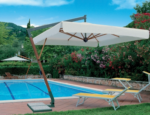 Parasol para piscina de poste lateral Torino Braccio